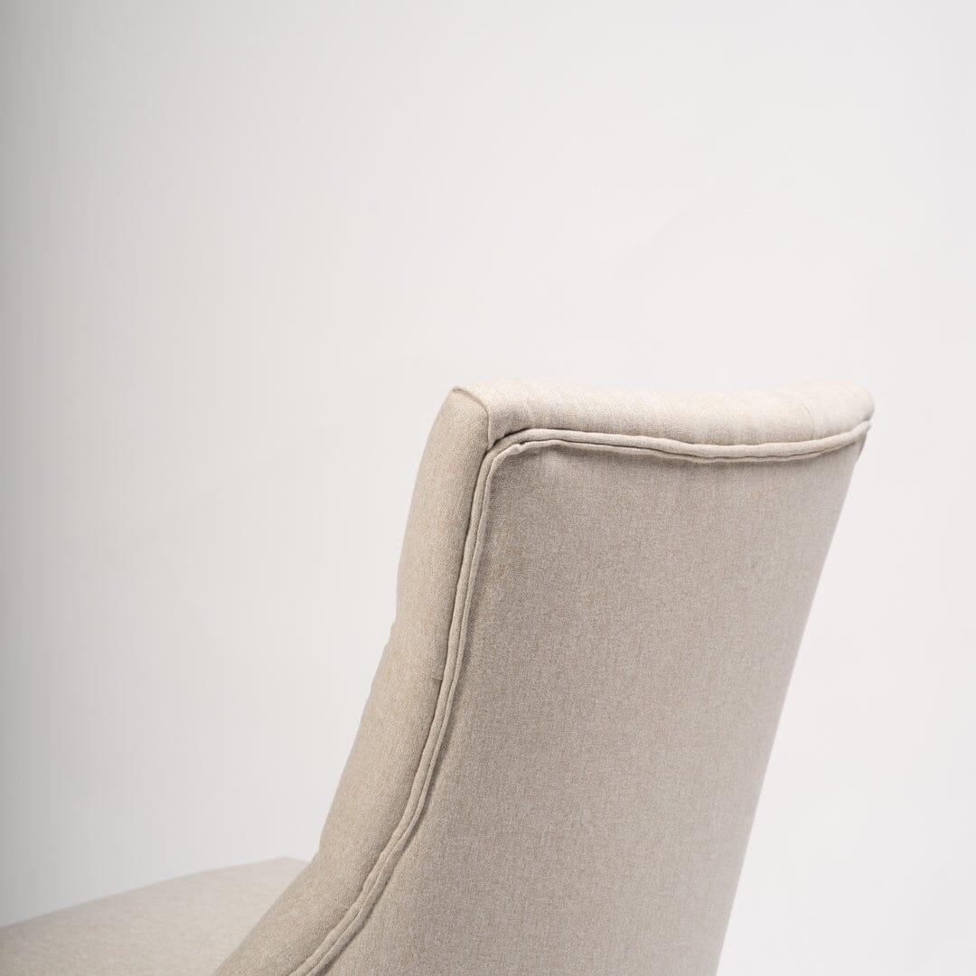 Outlet - Louis dining chairs - set of 2 - oatmeal and dark wood