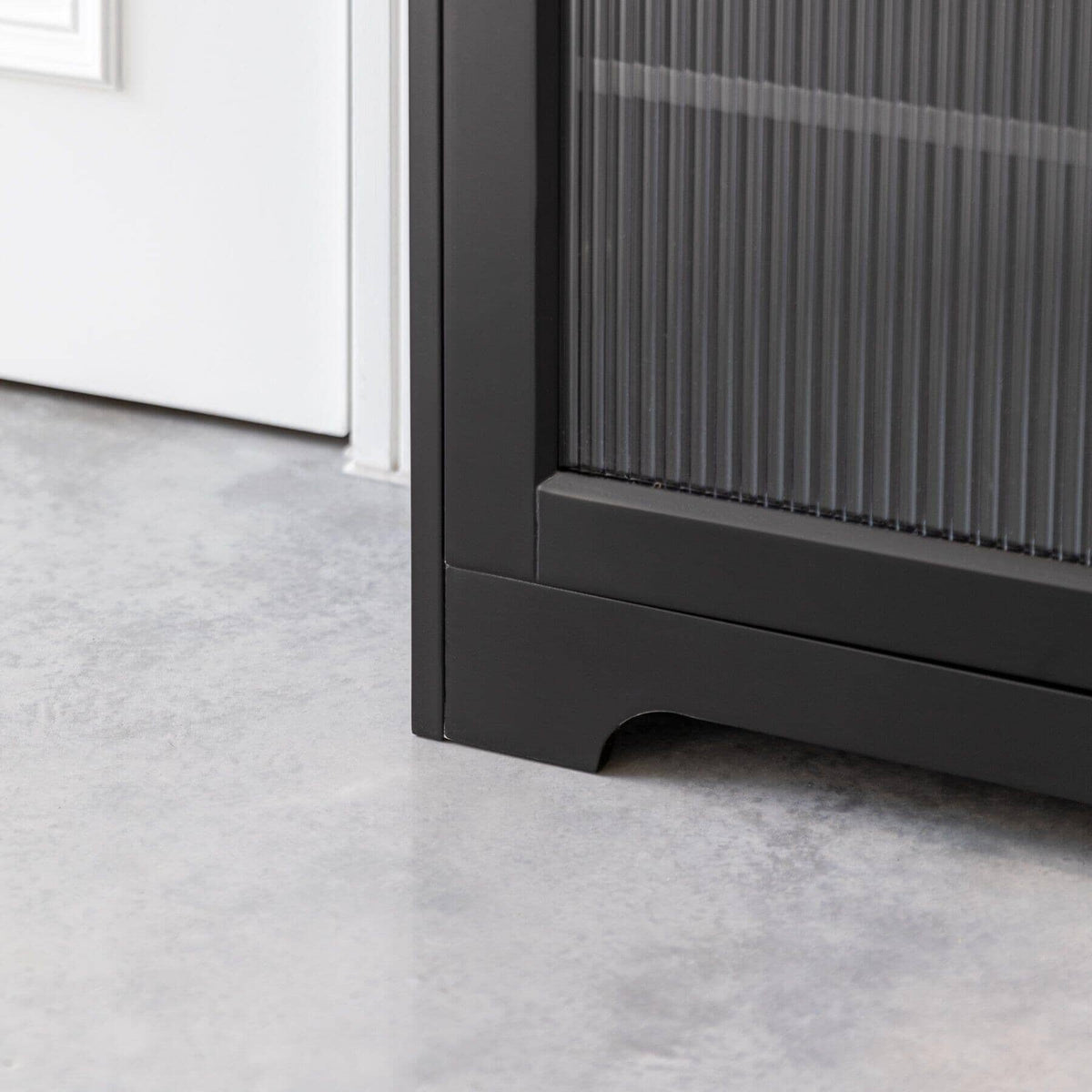 Lua Narrow 2 Door Sideboard in Noir Black - Laura James