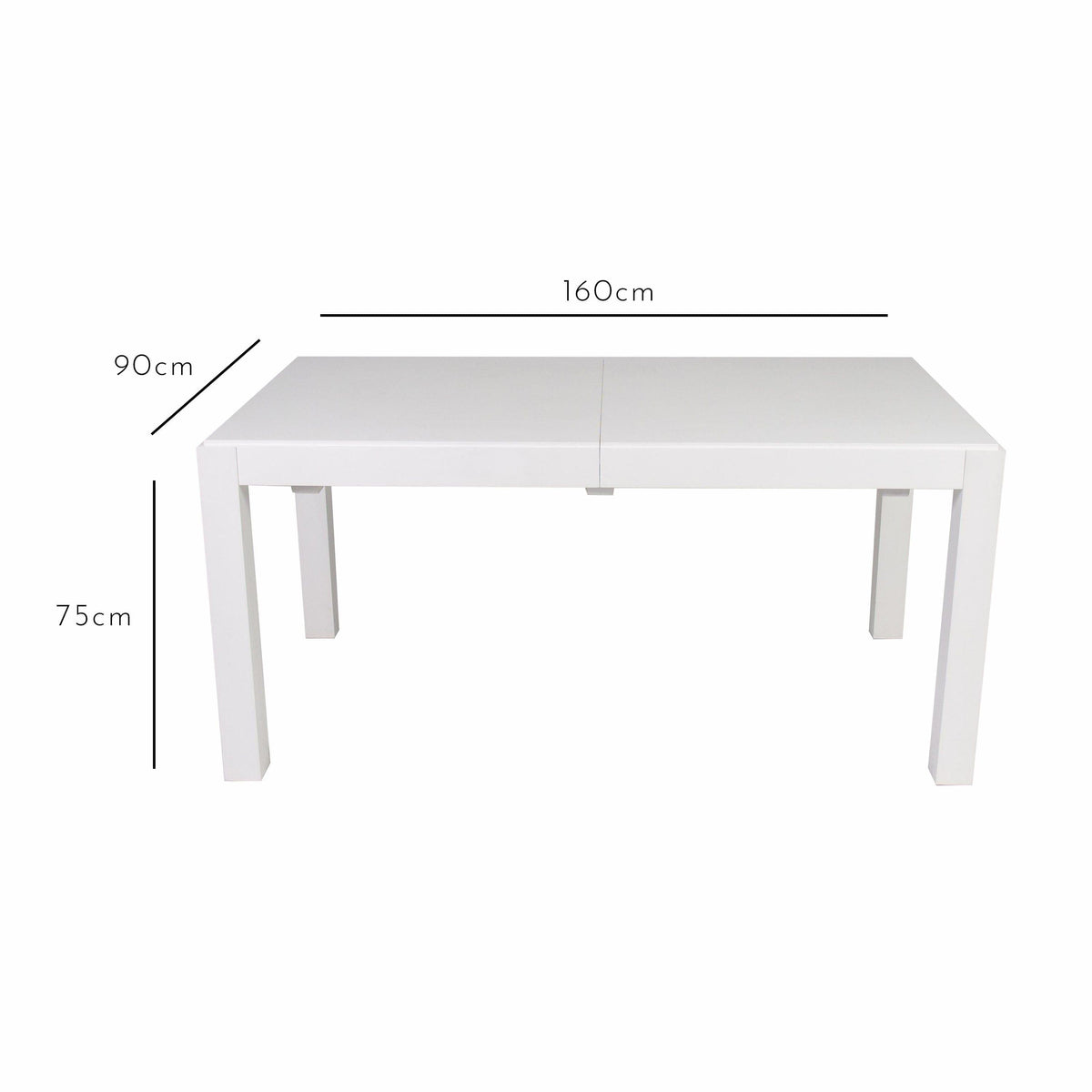 Magnus White Dining Table Large