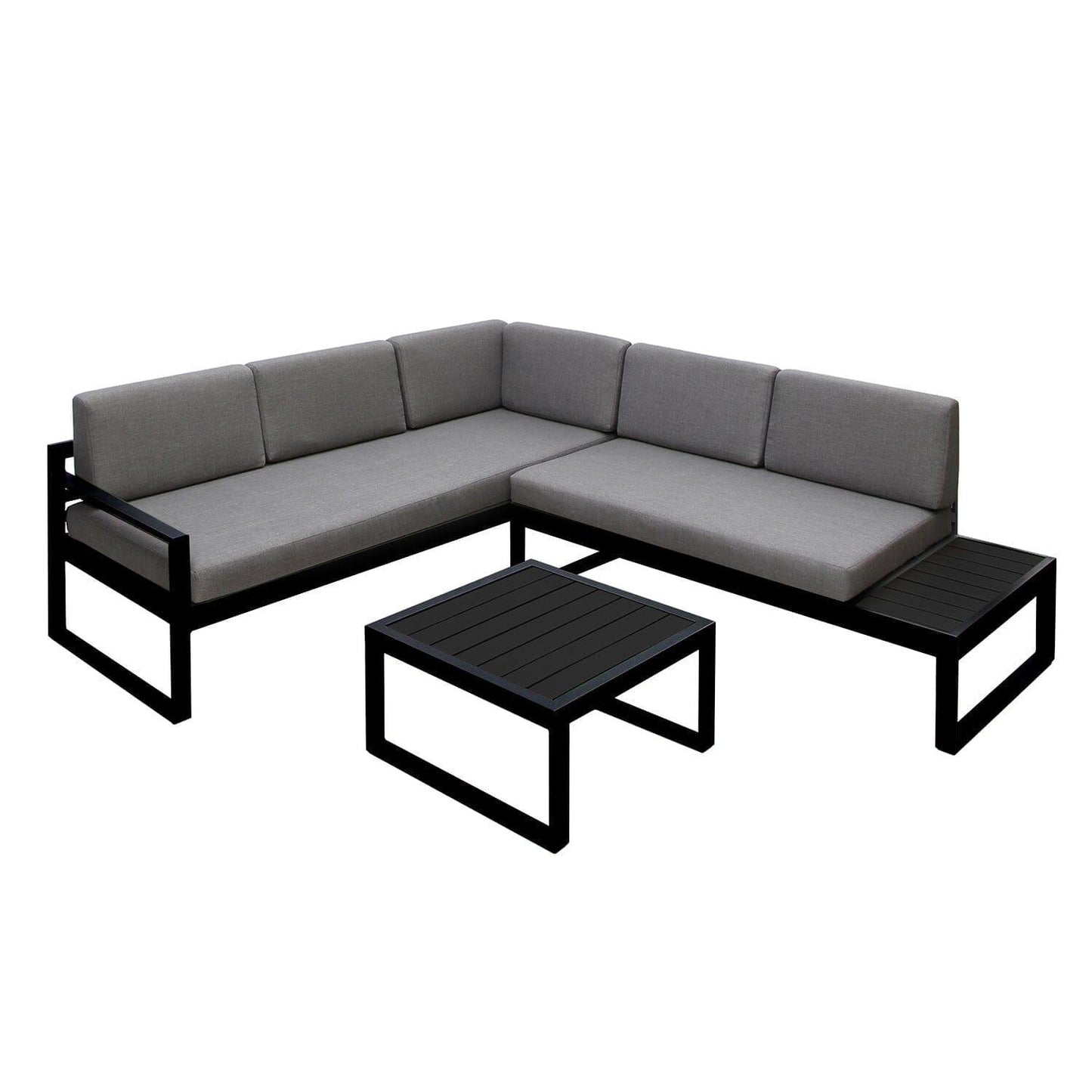 Maia Garden Corner Sofa - Black - Left Hand Assembly