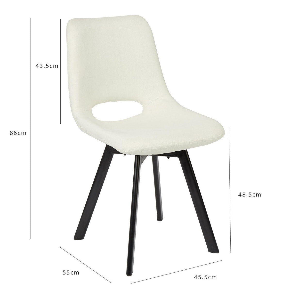 Margot office chair – cream and black - Laura James