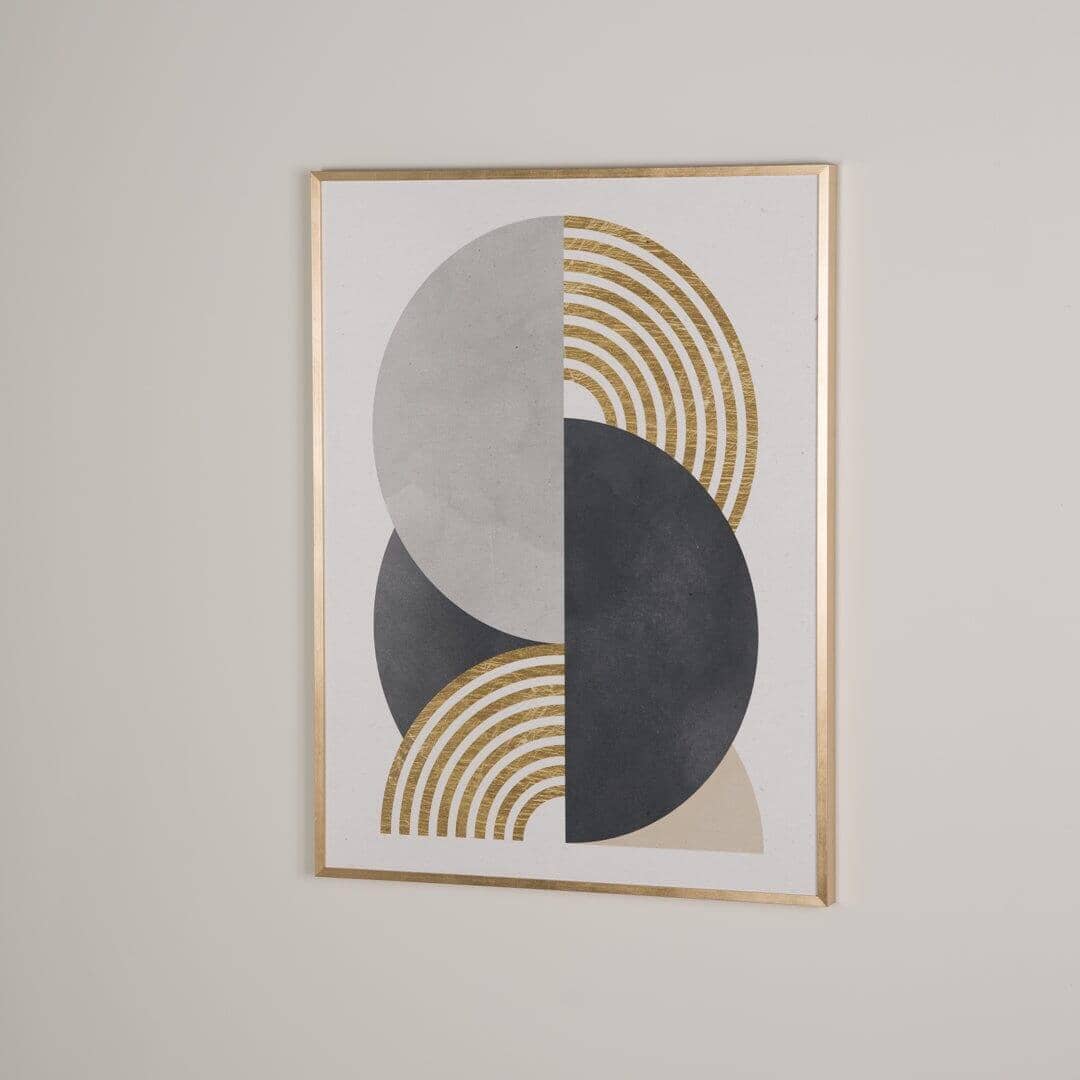Abstract Gold Framed Print - 61x81cm - Laura James
