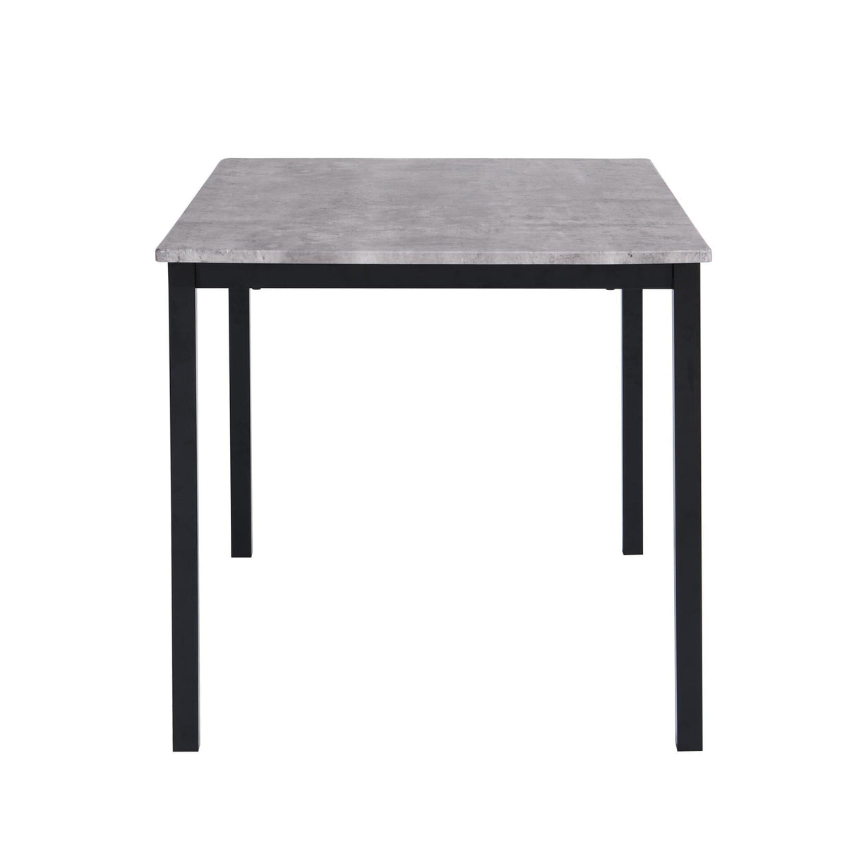 Milo dining table - 6 seater - concrete effect and black - Laura James