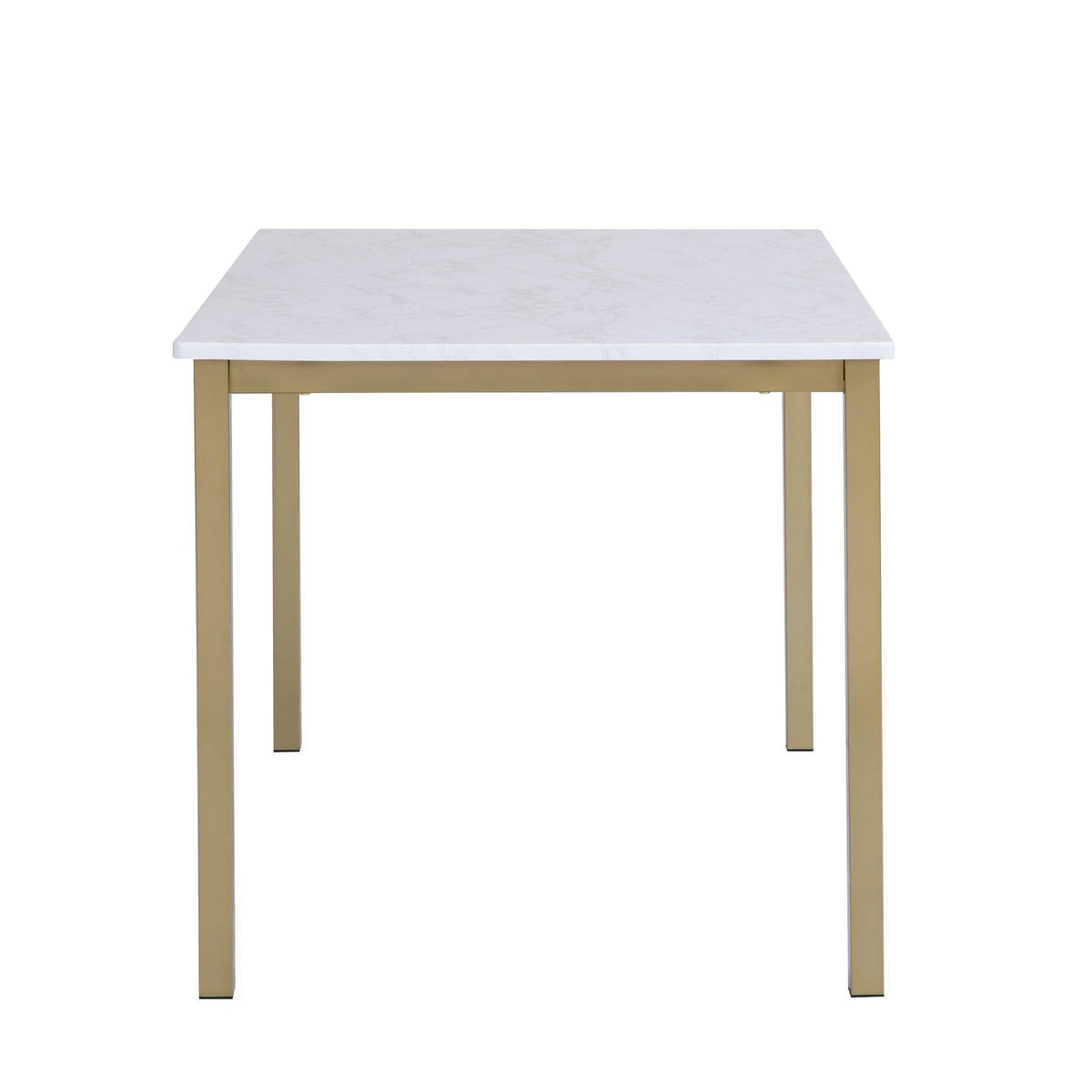 Milo dining table - 4 seater - marble effect and gold - Laura James