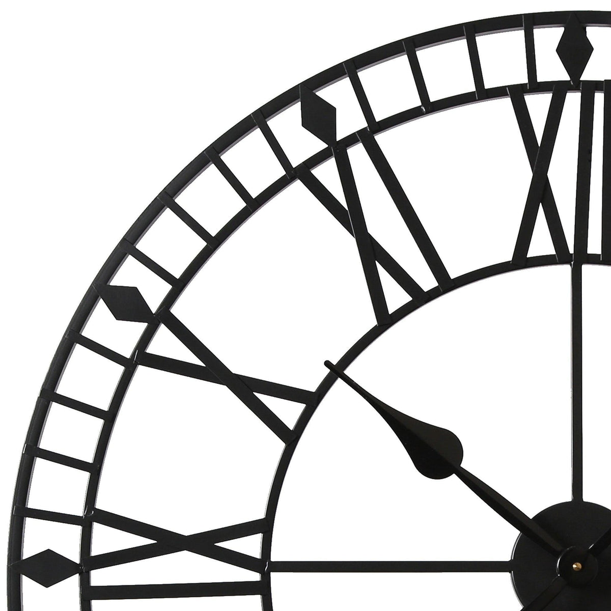 Riseley 80cm Metal Skeleton Wall Clock - Black - Laura James