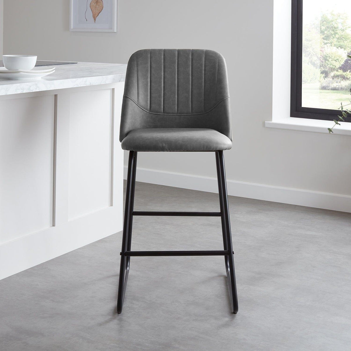 Sheffield bar stool - grey - Laura James