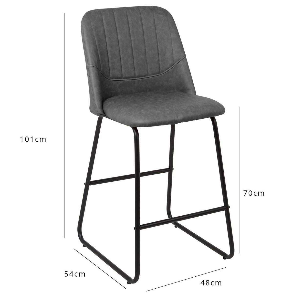 Sheffield bar stool - grey - Laura James