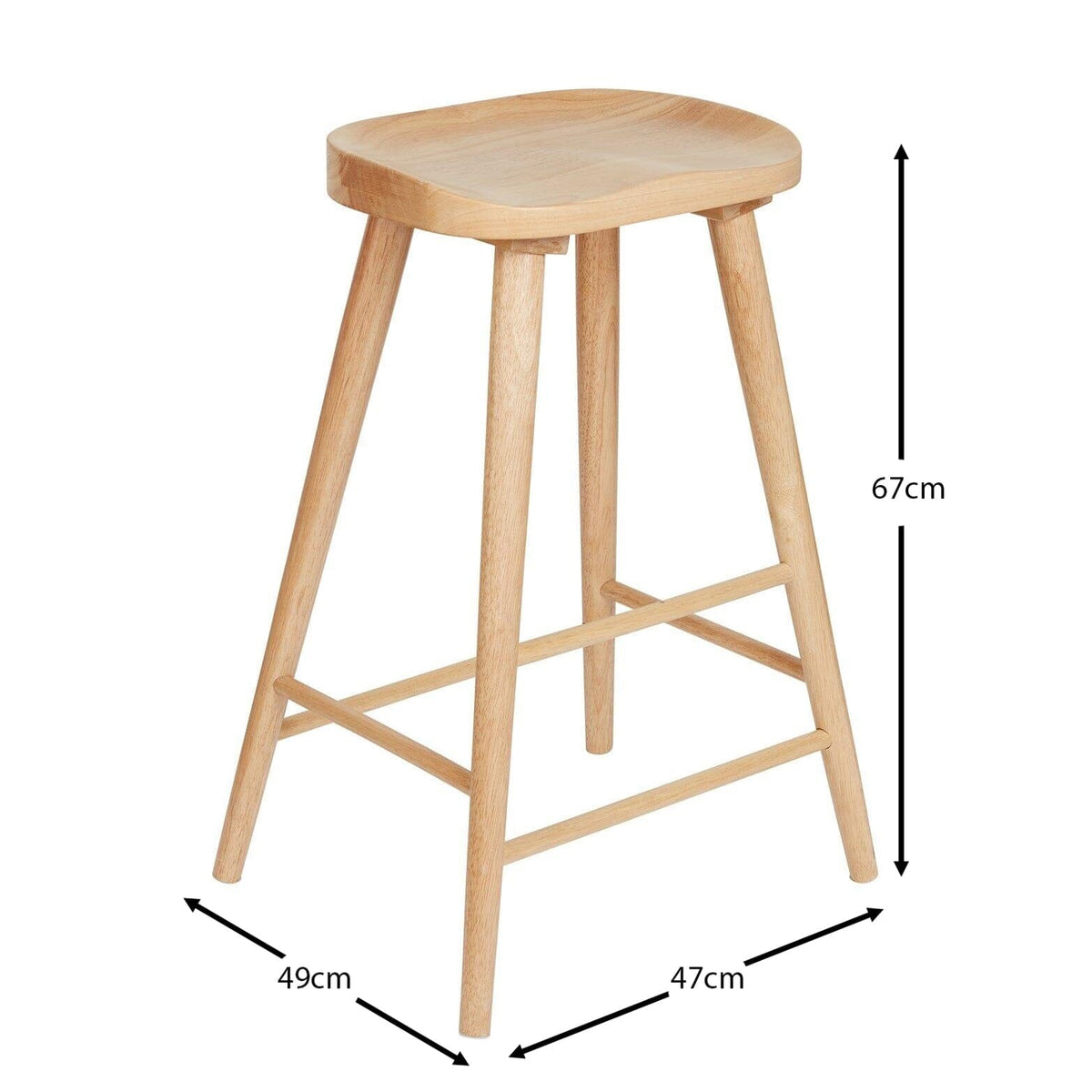Silvester bar stool - classic oak - Laura James