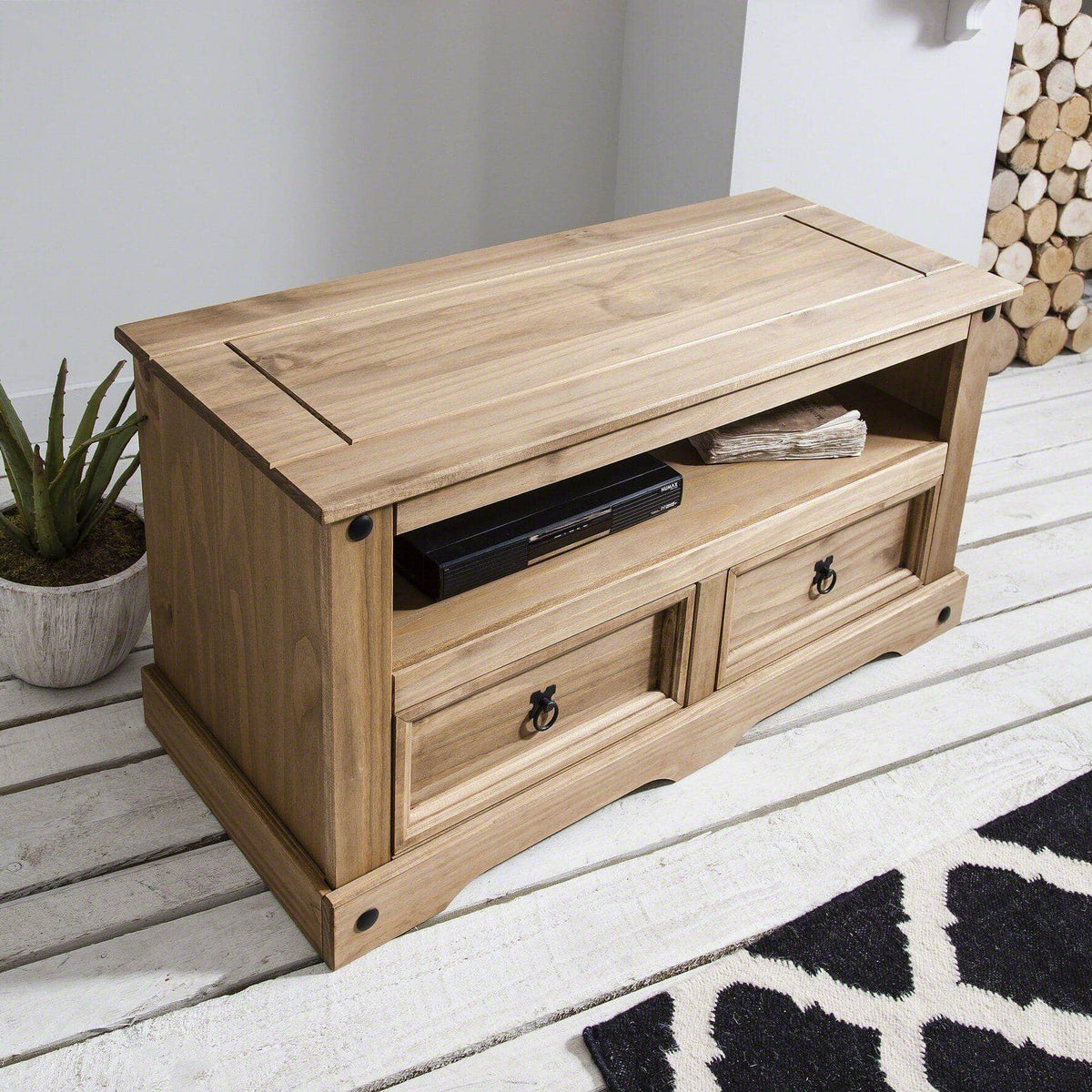 Solid Wood TV Unit - Pine - Laura James