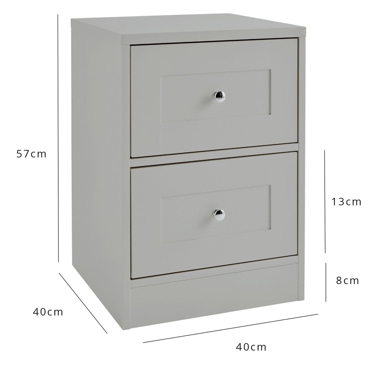 Outlet – Stevie Bedside Table - Grey - Laura James