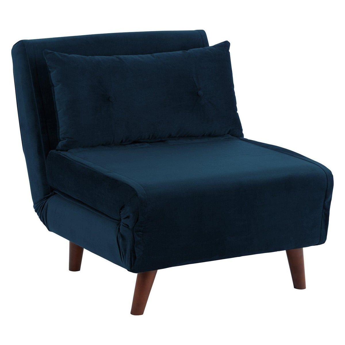 Outlet - Una single sofa bed - blue - velvet - Laura James