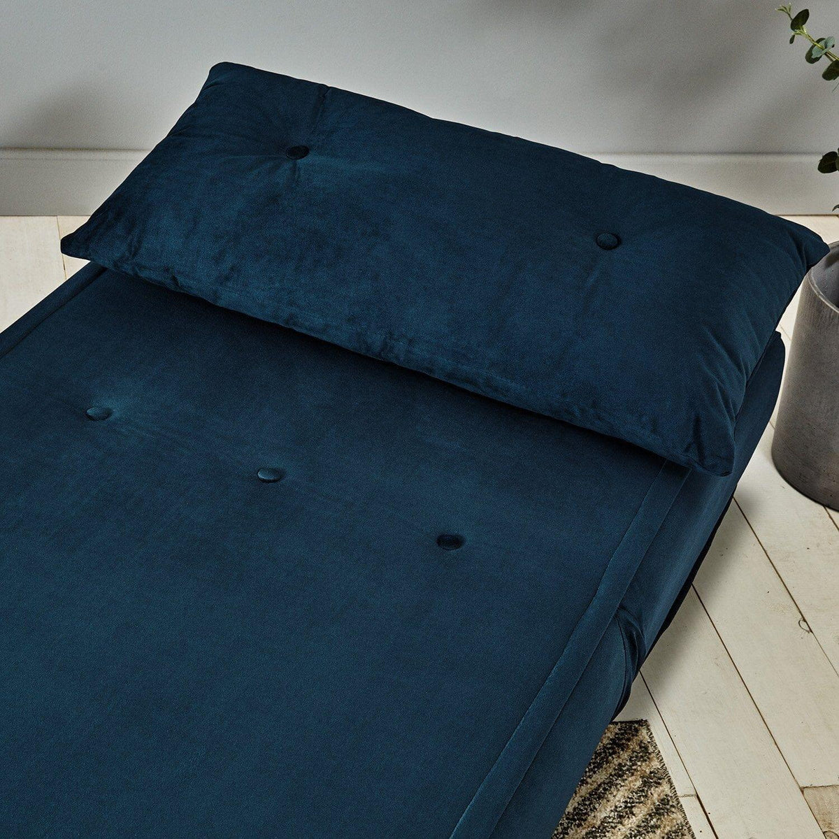 Outlet - Una single sofa bed - blue - velvet - Laura James