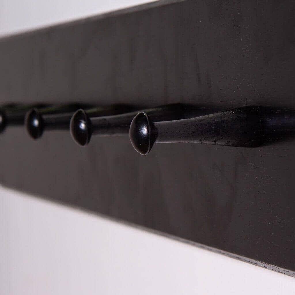 Willow Wooden Coat Rack - Black - Laura James