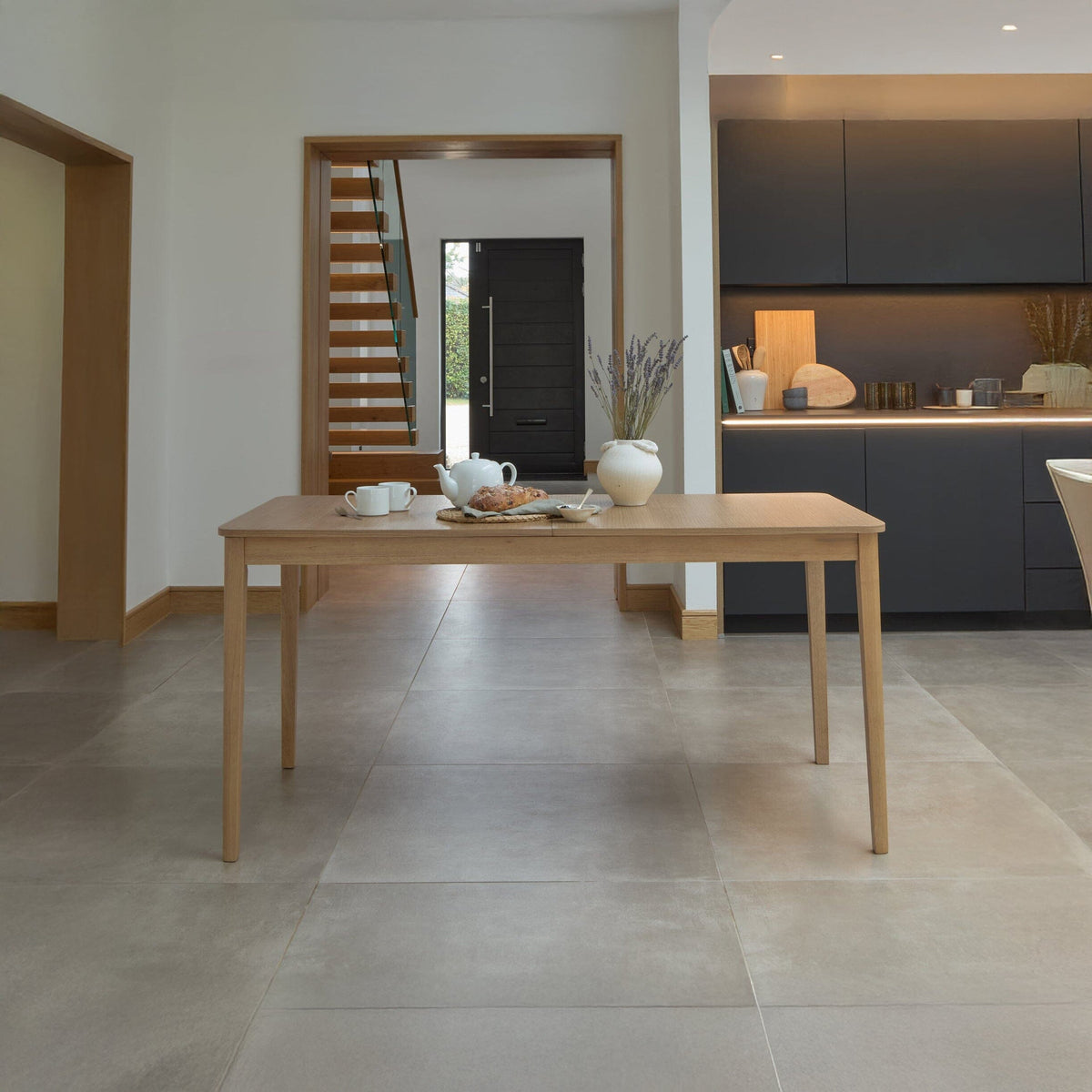 Paul Whitewash Extending Dining Table - Large - Laura James
