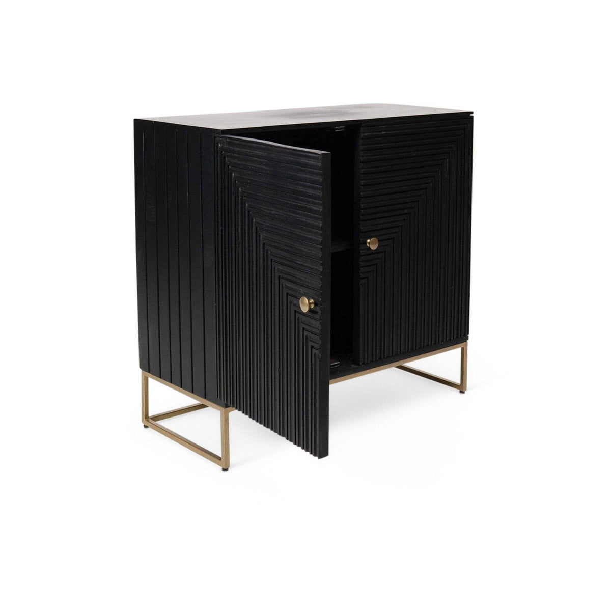 Rayna 2 Door Sideboard - Jet Black - Laura James