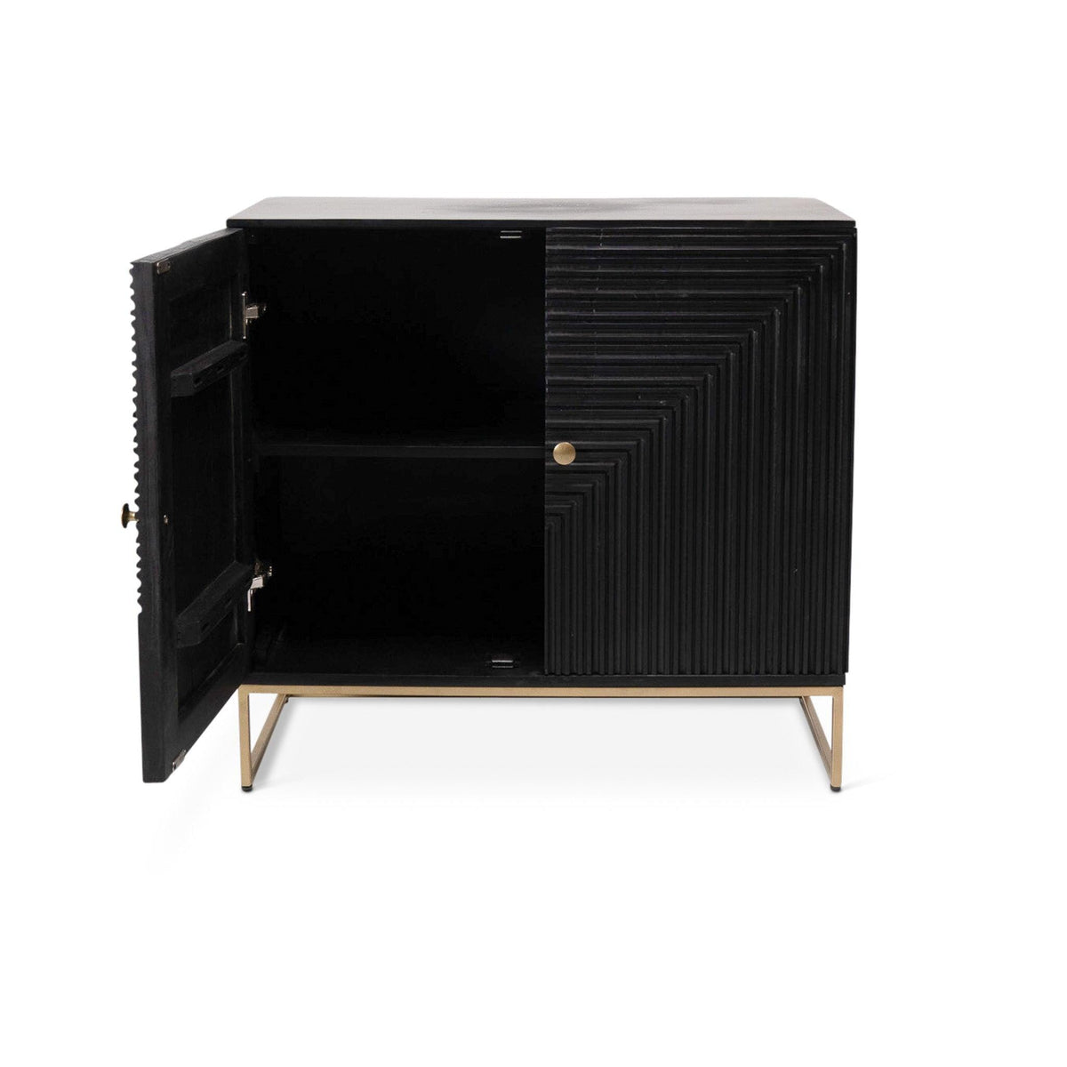 Rayna 2 Door Sideboard - Jet Black - Laura James