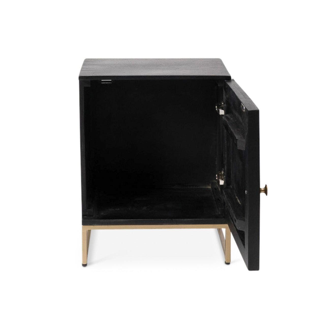 Rayna Bedside Table - Jet Black - Laura James