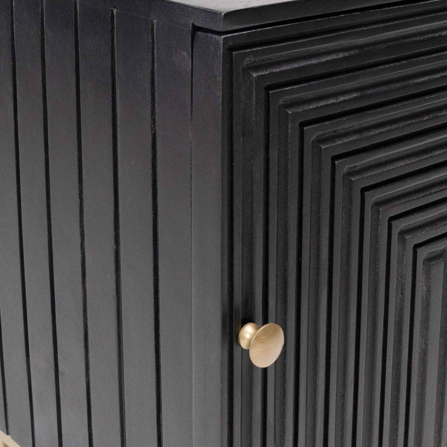 Rayna Bedside Table - Jet Black - Laura James