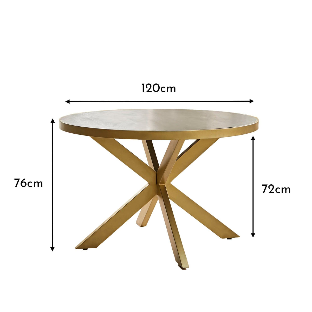 Rayna Round Dining Table - Jet Black - Laura James