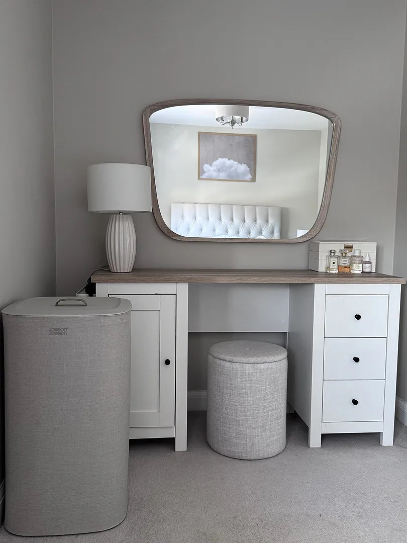 Farleigh Large Whitewash Wooden Mirror