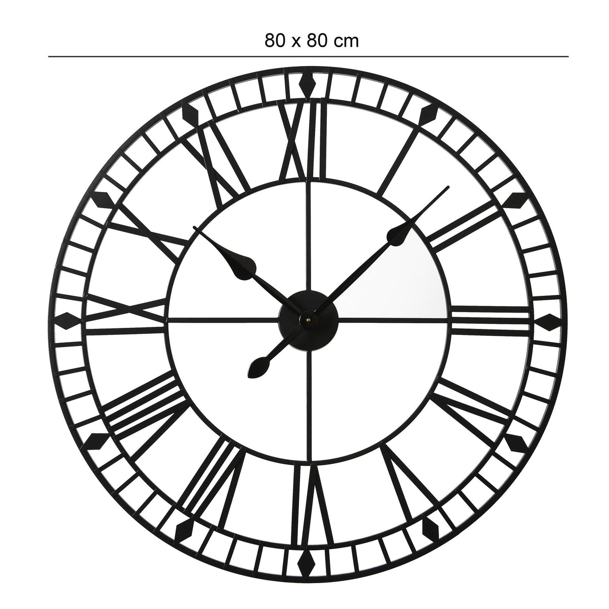 Riseley Skeleton Wall Clock - Black