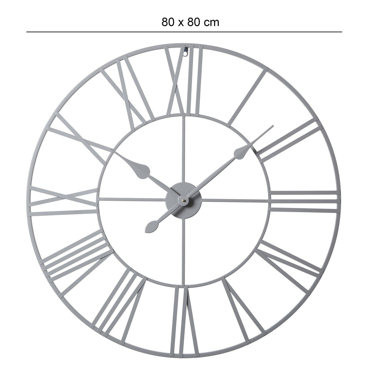 Riseley Skeleton Wall Clock - Grey