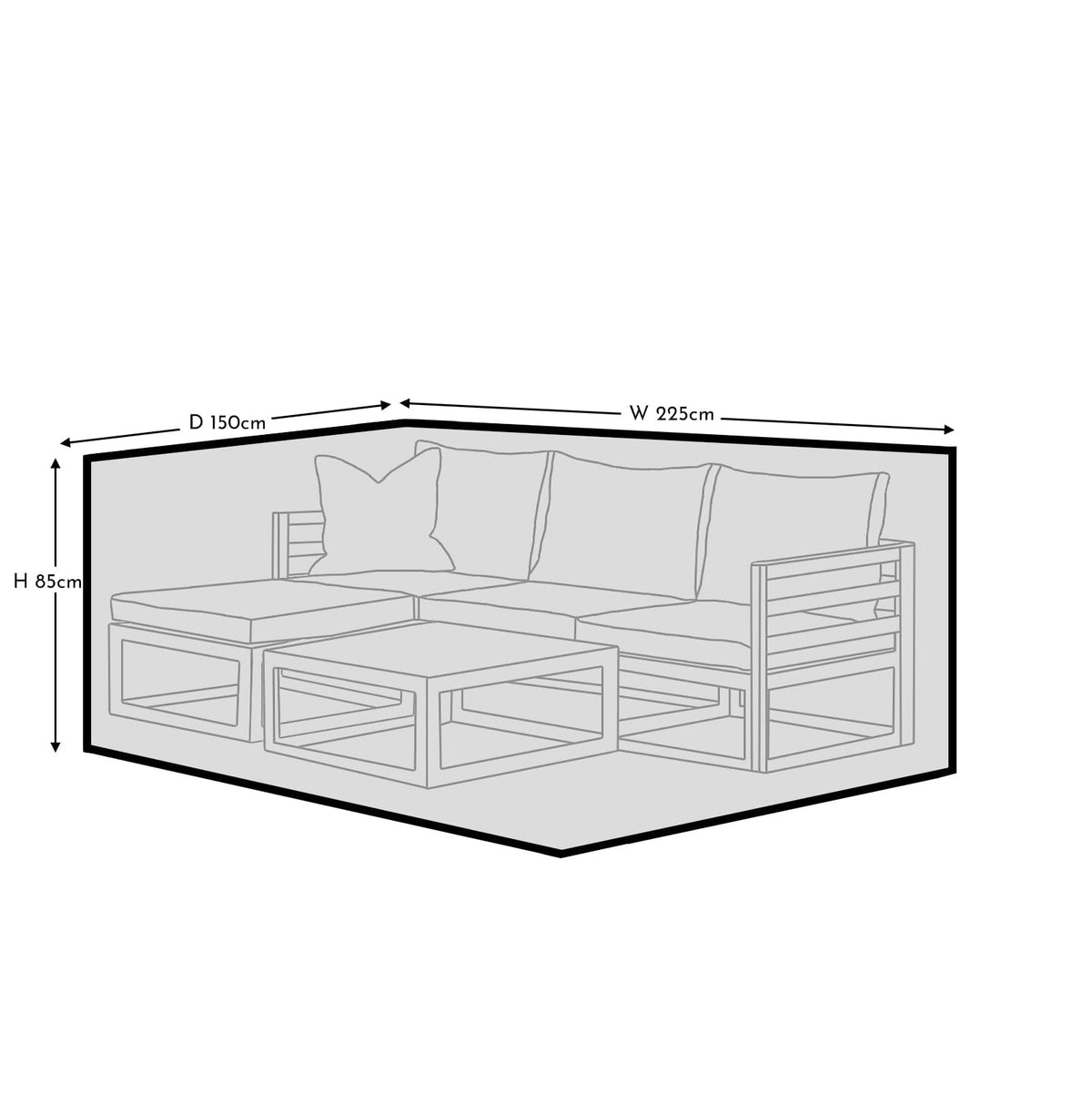 Small Conversation Set Garden Furniture Cover - Eaden - Halston - Cote - Aria - Harrelson Indra & Rowan Sets