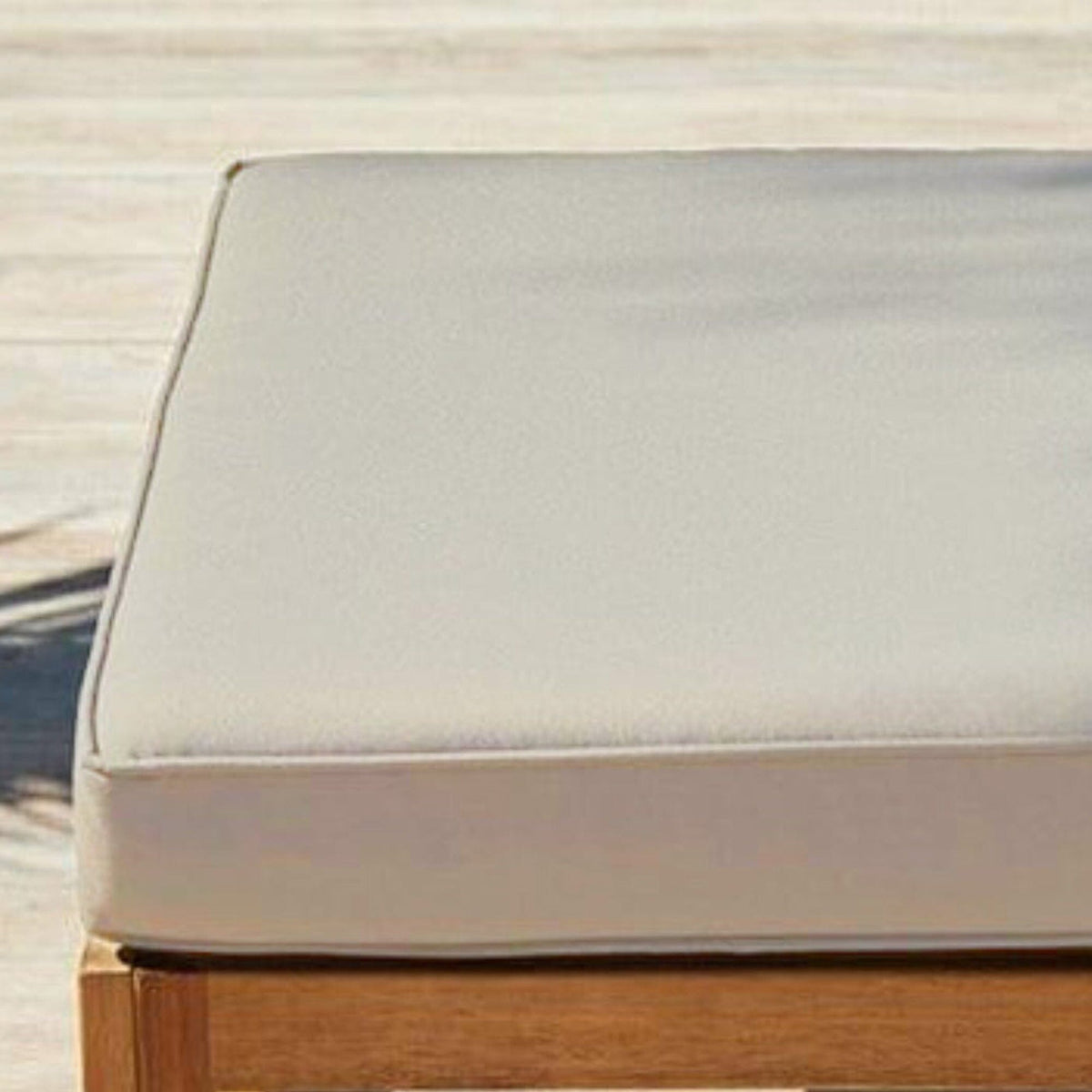 Rowan Footstool Cushion Cover - Natural - Laura James