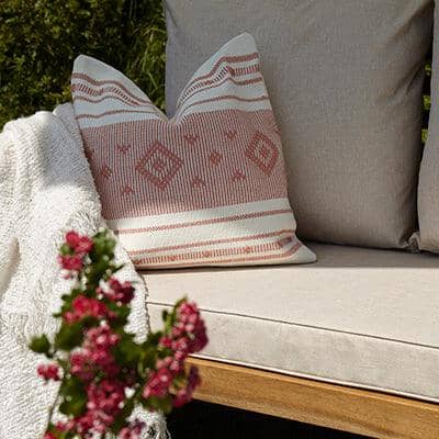 Rowan 2 Seater Wooden Garden Armless Sofa - Natural