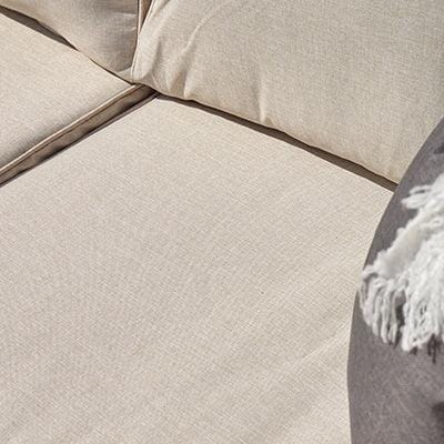 Rowan 2 Seater Wooden Garden Armless Sofa - Natural