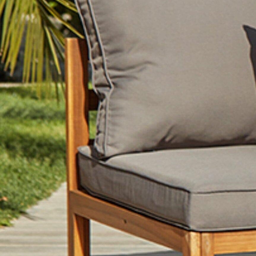 Rowan Grey 3 Seater Wooden Corner Sofa Set