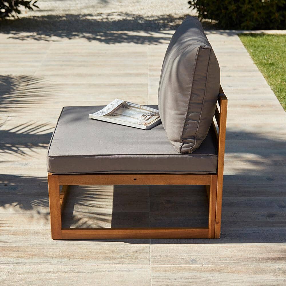 Rowan Armless Armchair - Grey - Laura James