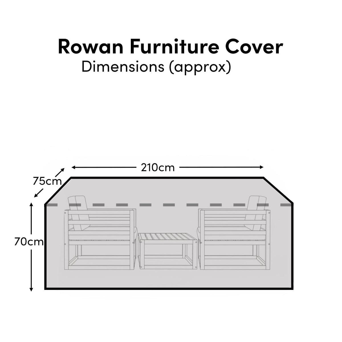 Rectangular Rain Cover 210x75x70cm - Laura James