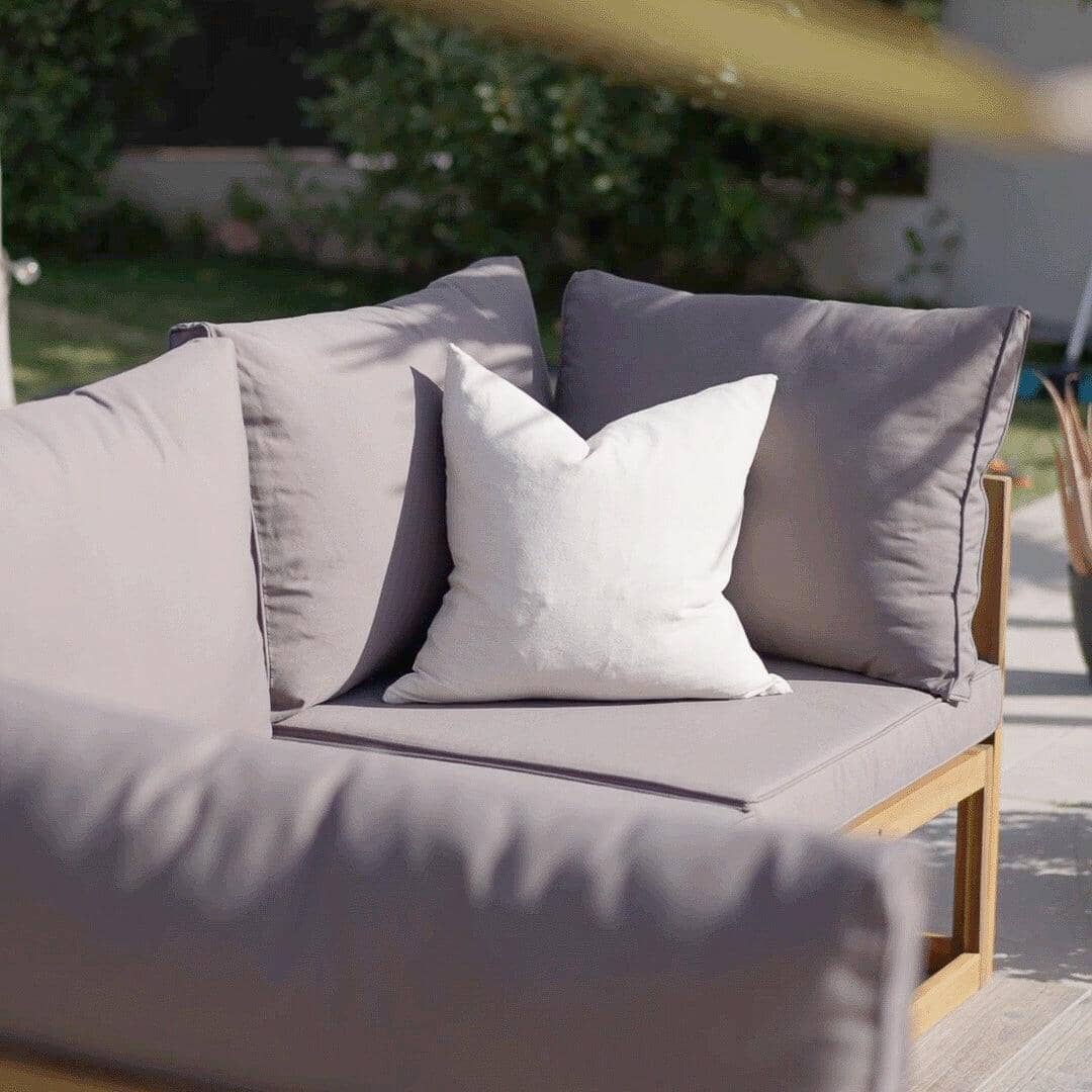 Rowan Wooden Garden Armchair - Grey