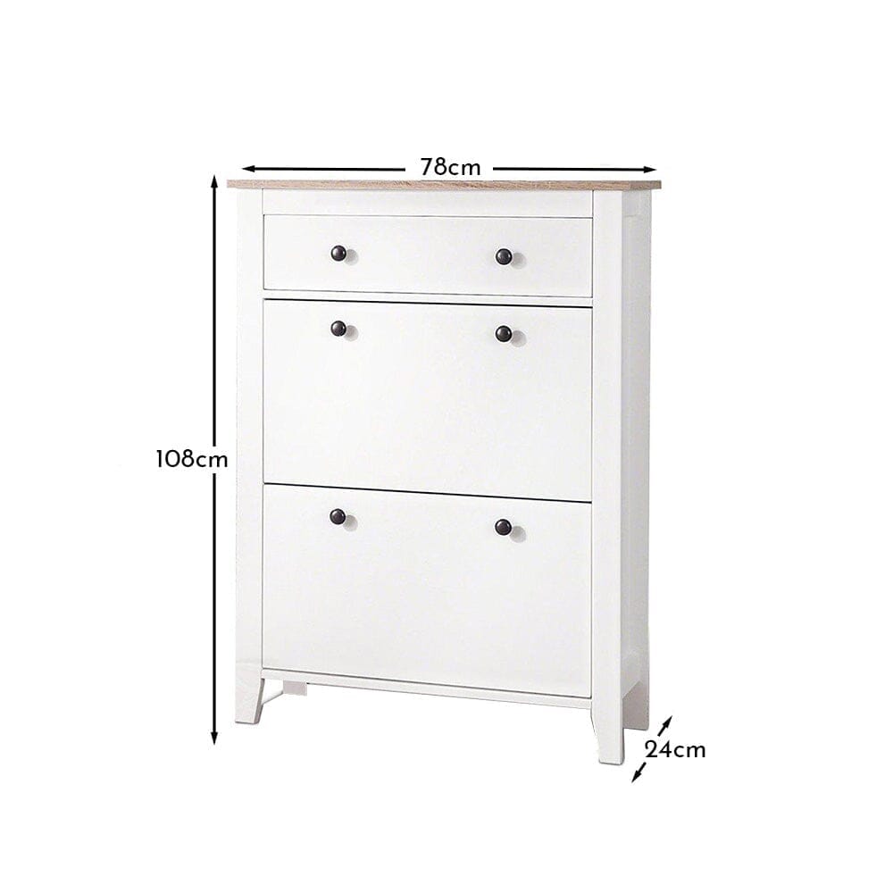 Shoe Cabinet Wooden Storage Cupboard -Laura James