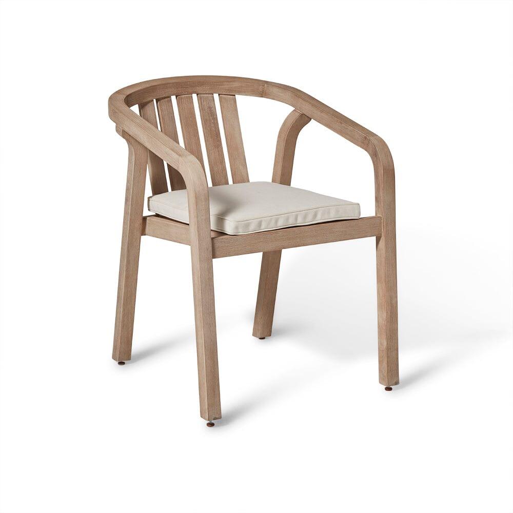 Shiro 6 Seater Wooden Round Garden Dining Table with 6 Shiro chairs - 160cm - Laura James