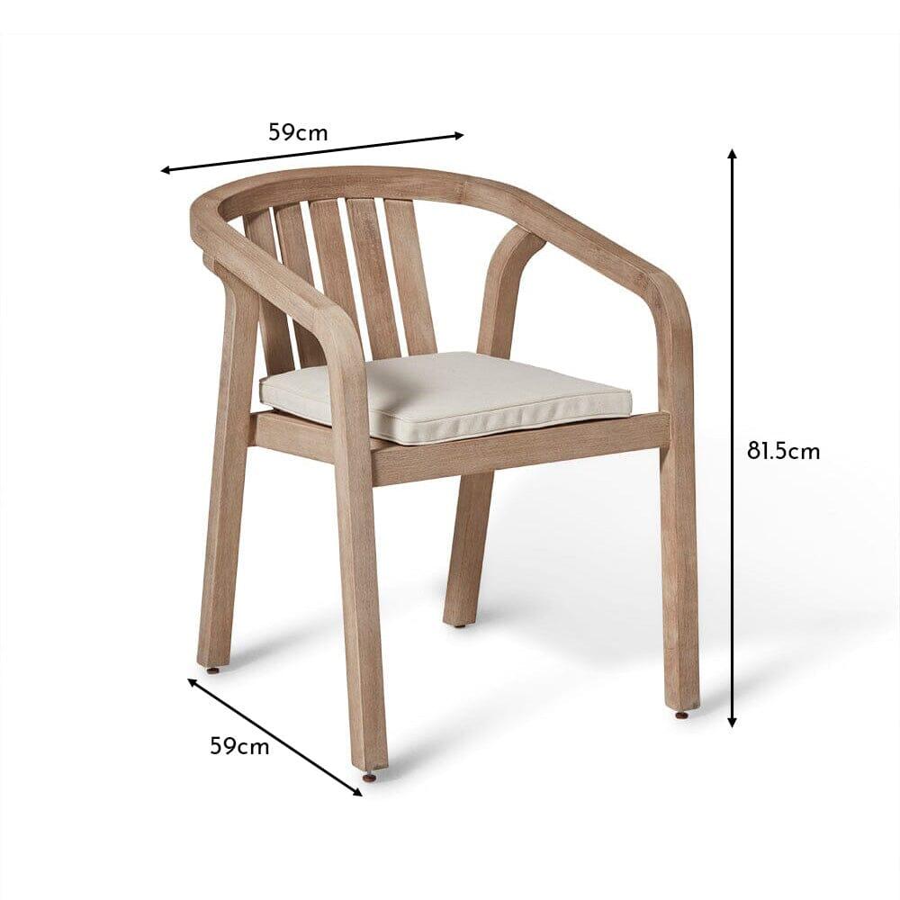 Shiro Wooden Garden Chair - Set of 2 - Laura James