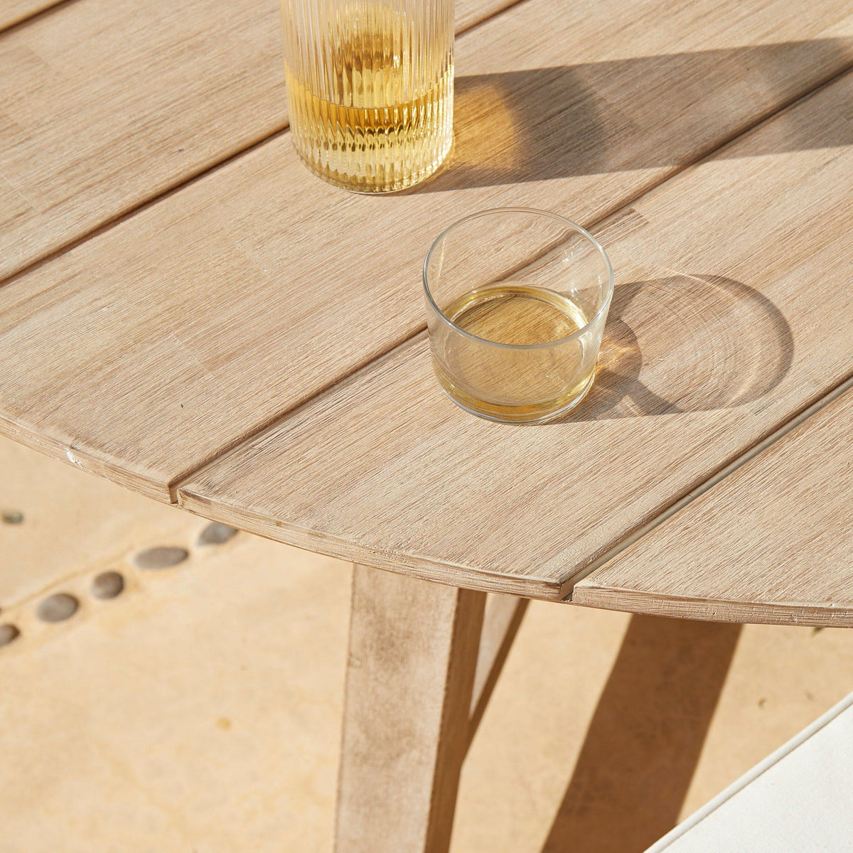 Shiro Wooden Round Garden Dining Table - 160cm - Laura James
