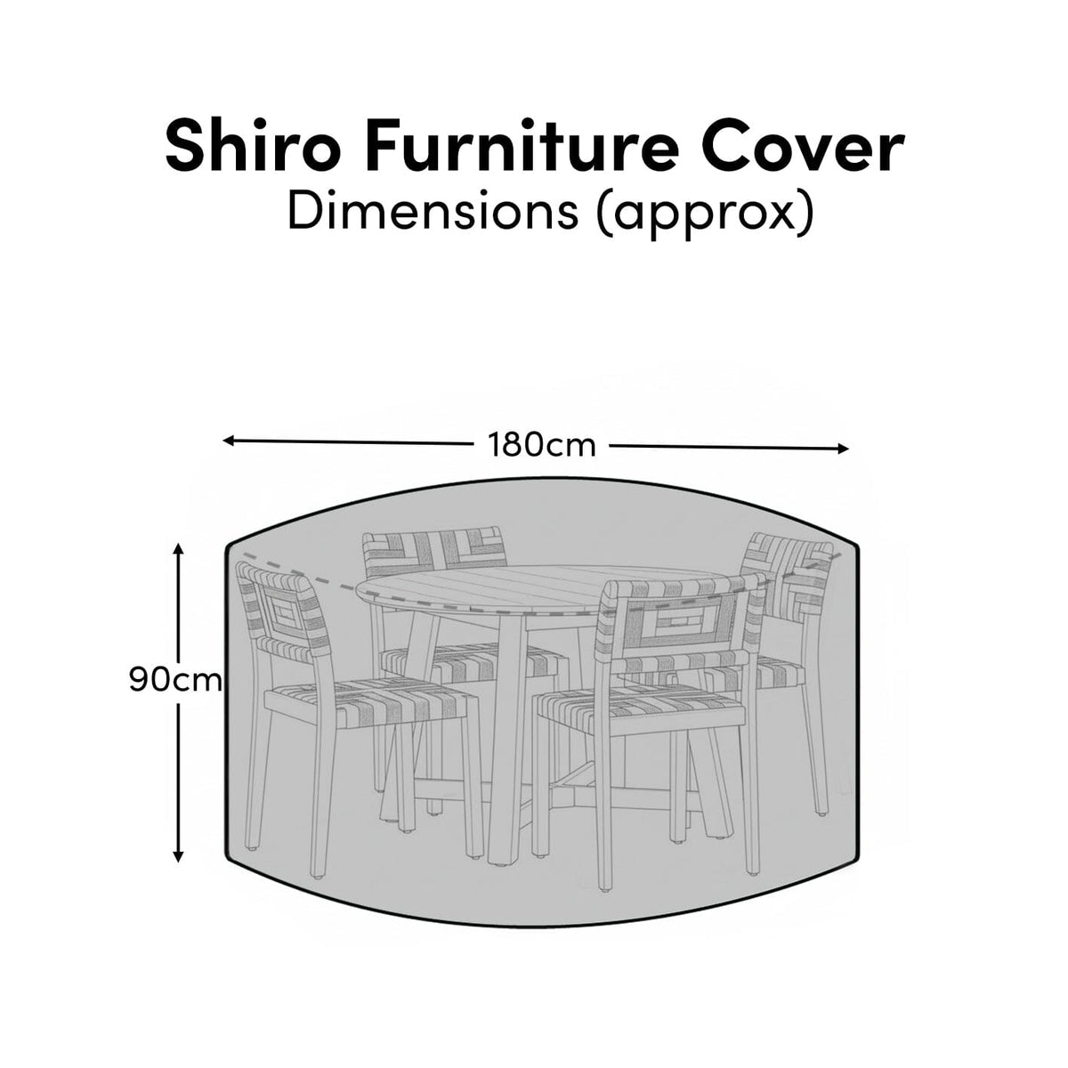 Medium Round Garden Furniture Cover - Ashby - Kemble - Ezra - Laura James