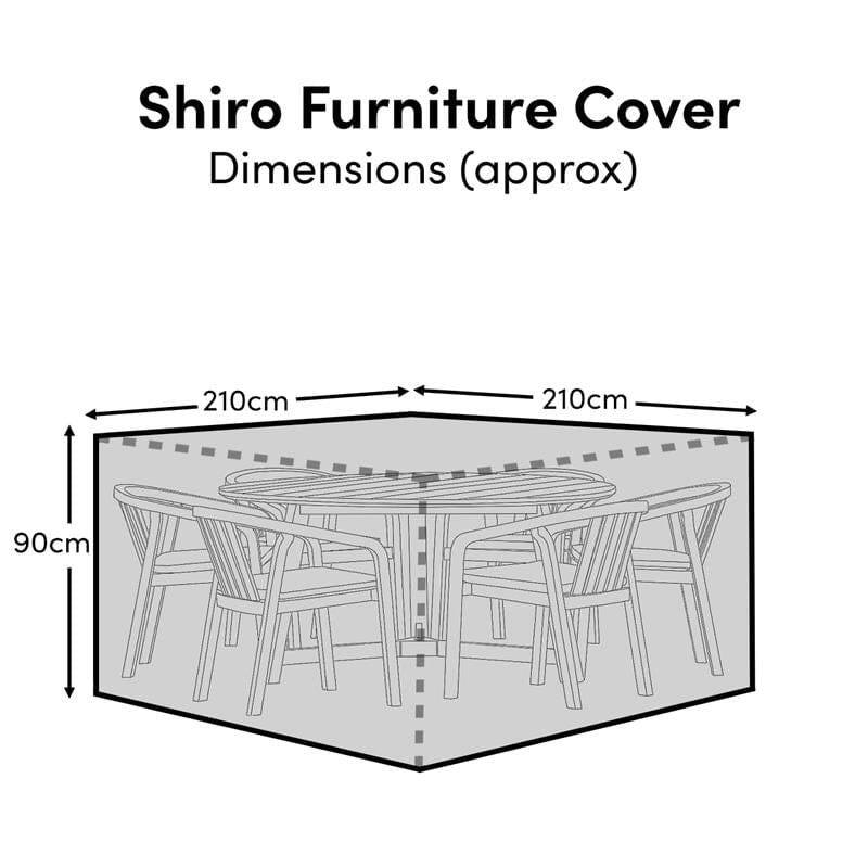 Shiro Round Table 6-Seater Raincover - 210x210x90cm