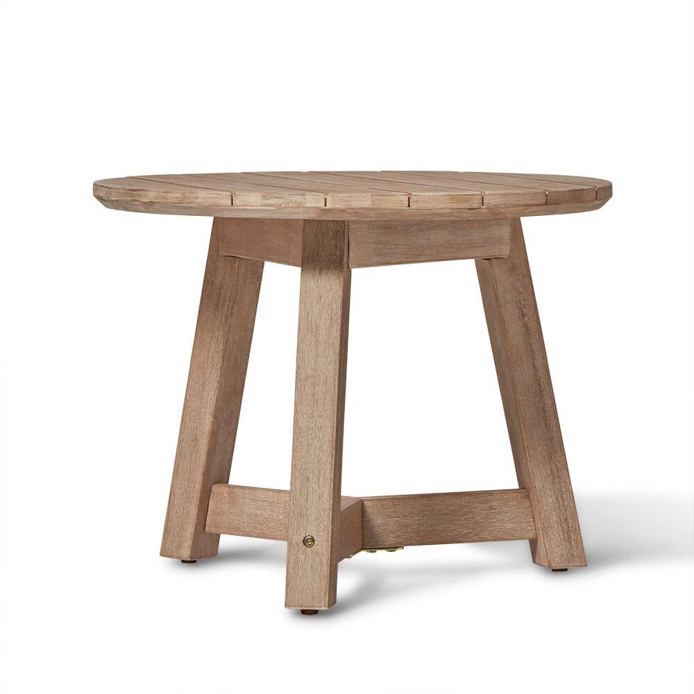 Shiro Wooden Round Garden Side Table - Laura James