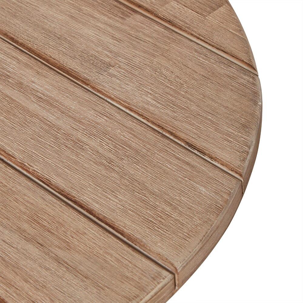 Shiro Wooden Round Garden Side Table - Laura James