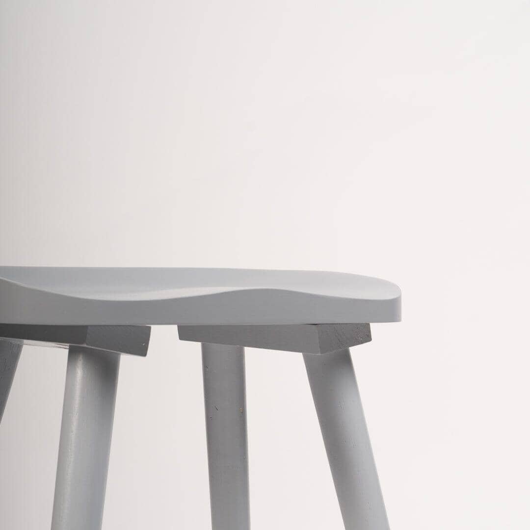 Silvester bar stool - grey finish - Laura James