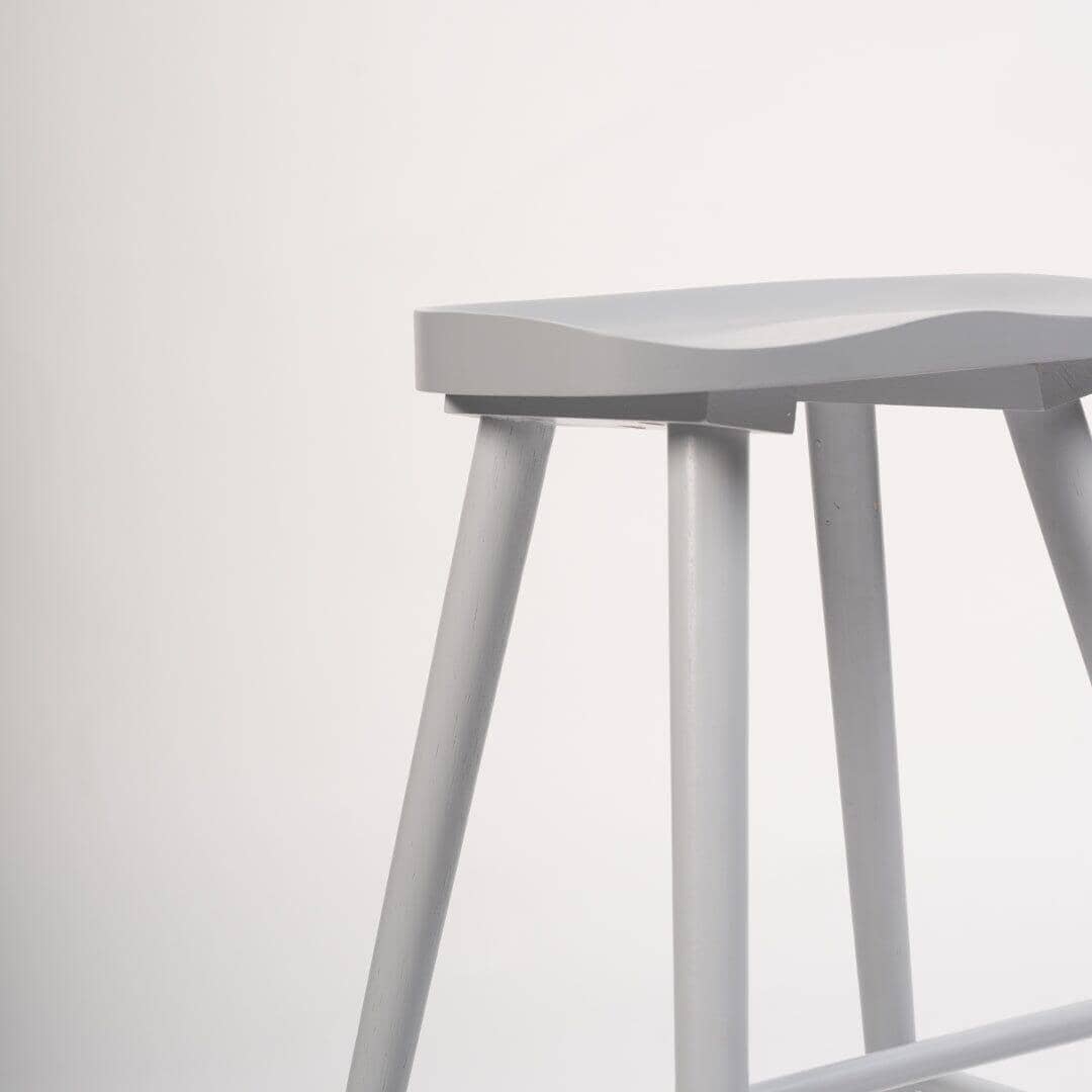 Silvester bar stool - grey finish - Laura James