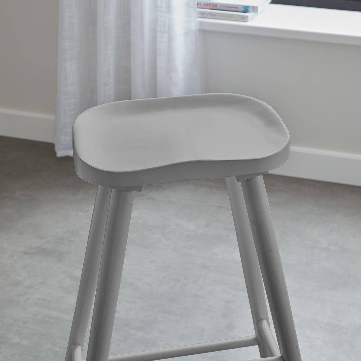 Silvester bar stool - grey finish - Laura James