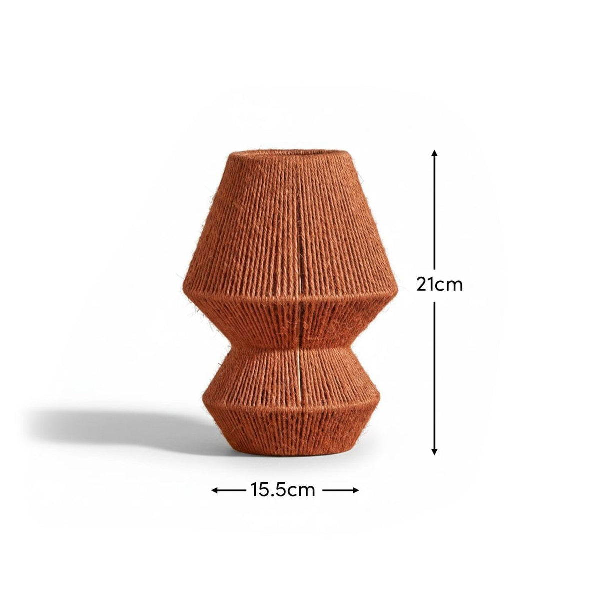 Sirana Small Burnt Orange Jute Table Lamp - Laura James