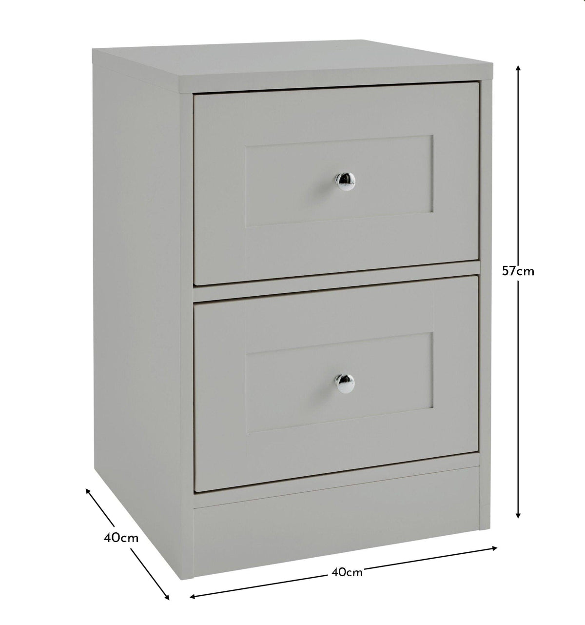 Stevie Bedside Table - Grey