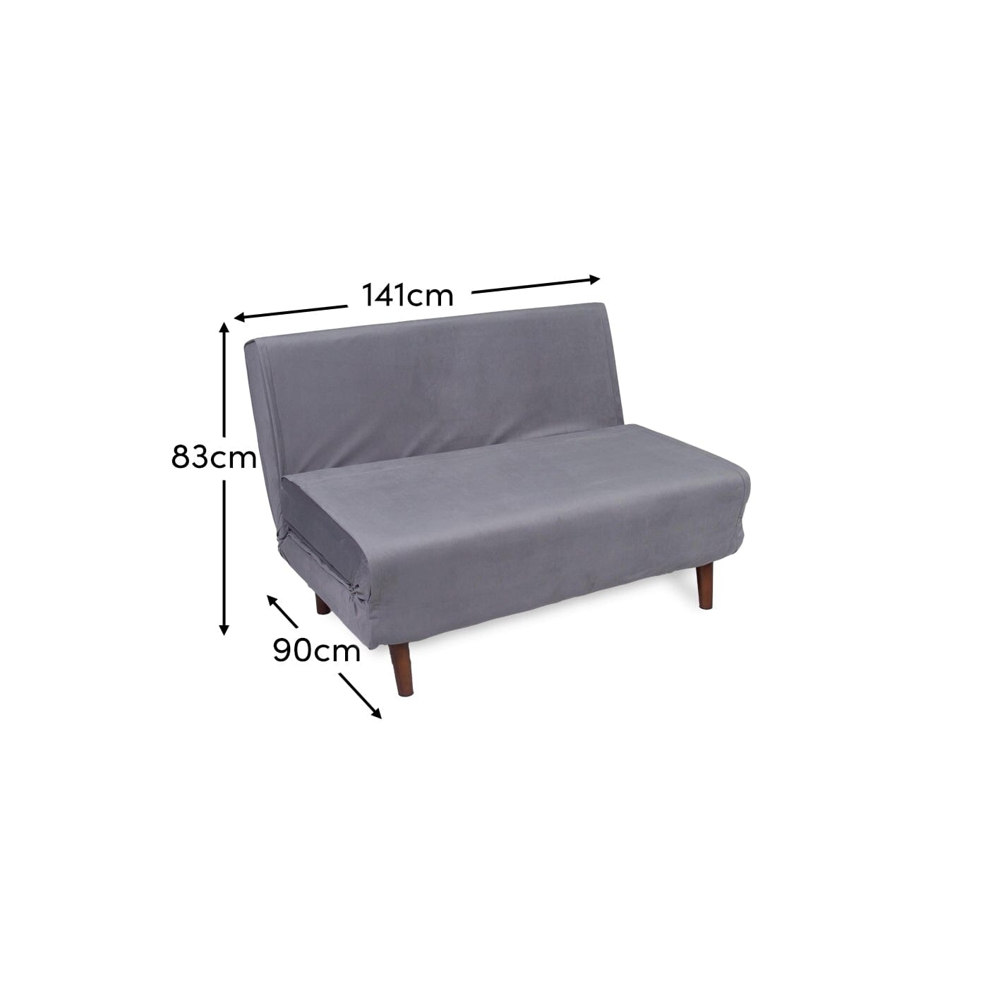 Una Grey Double Sofa Bed - Laura James