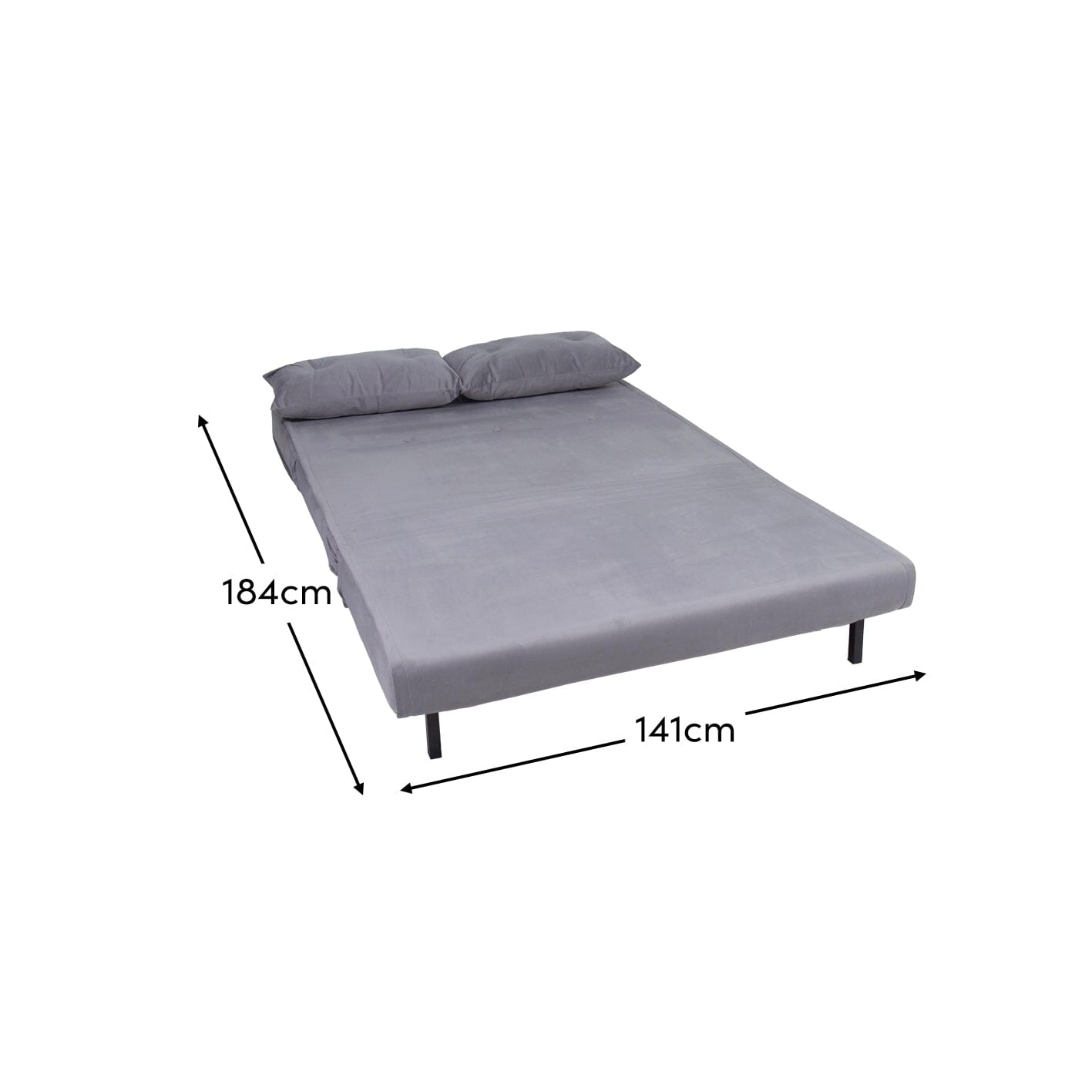 Una Grey Double Sofa Bed - Laura James