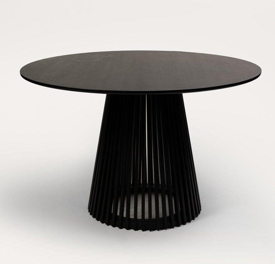 Willow Black Dining Table Set - 4 Seater - Black Ella Armchairs - 120cm